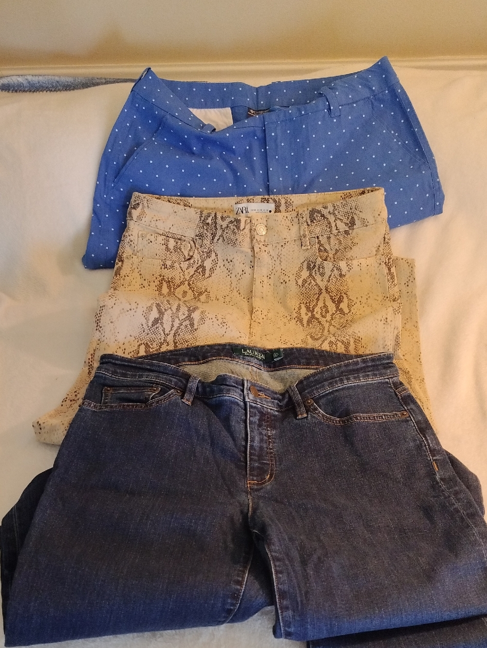 Lauren Ralph Lauren Jeans Zara Snakeskin Design Columbia PFG Shorts Women's 8 Rd